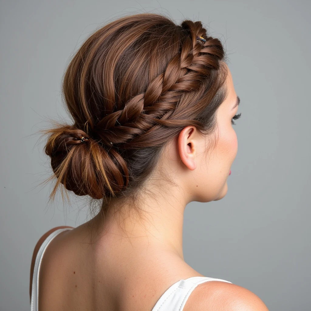 Braided Crown Wedding Hairstyle Example