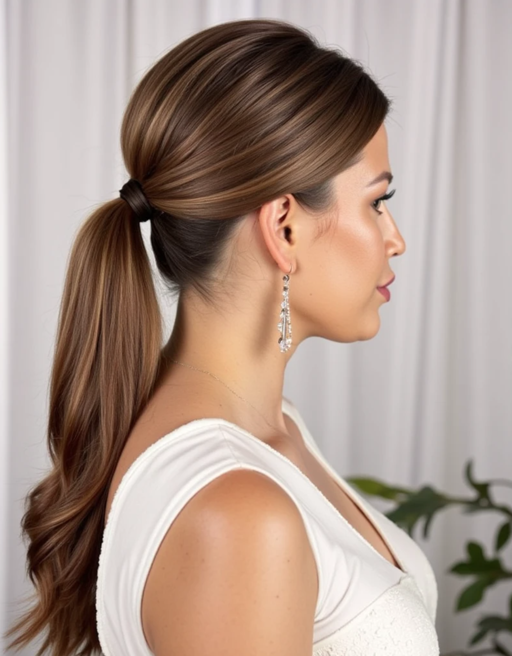 Ponytail Wedding Hairstyle Example