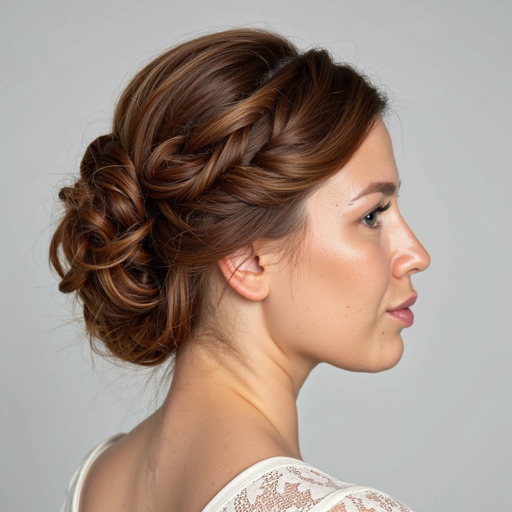 Textured Updo Wedding Hairstyle Example